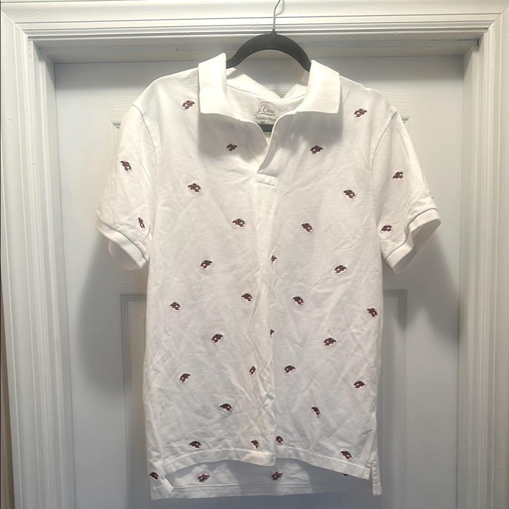 J Crew Mens Large Polo Shirt Embroidered Lobster Large